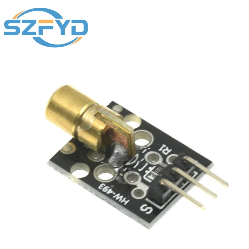 1/5/10 Uds KY-008 3pin 650nm transmisor láser rojo diodo de punto módulo Sensor de cabeza de cobre para Arduino AVR PIC Compatible MEGA 2560 - imagen 3