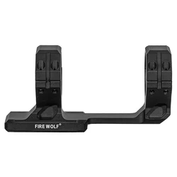 FIRE WOLF 7075 Anillo de montaje de alcance de aleación de aluminio 34 mm de alto caza Airsoft doble abrazadera táctica de metal se adapta a riel de cola de milano de 20 mm