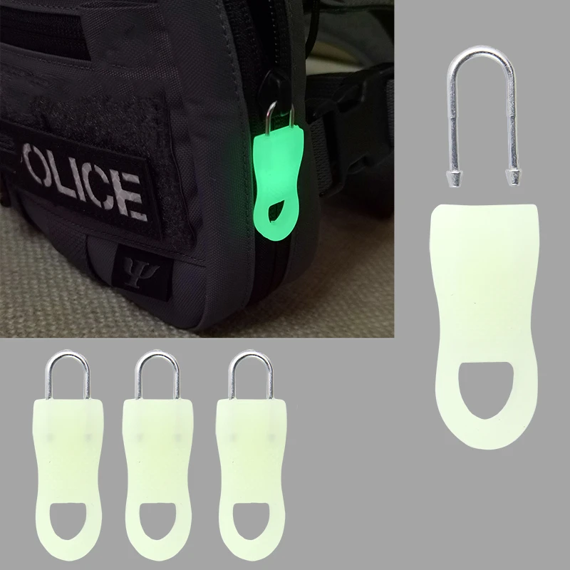 Accesorio de cabeza de cremallera con hebilla de perno en U desmontable luminoso para mochilas, chaquetas, ropa, pieza de reparación de cremallera Universal - imagen 4