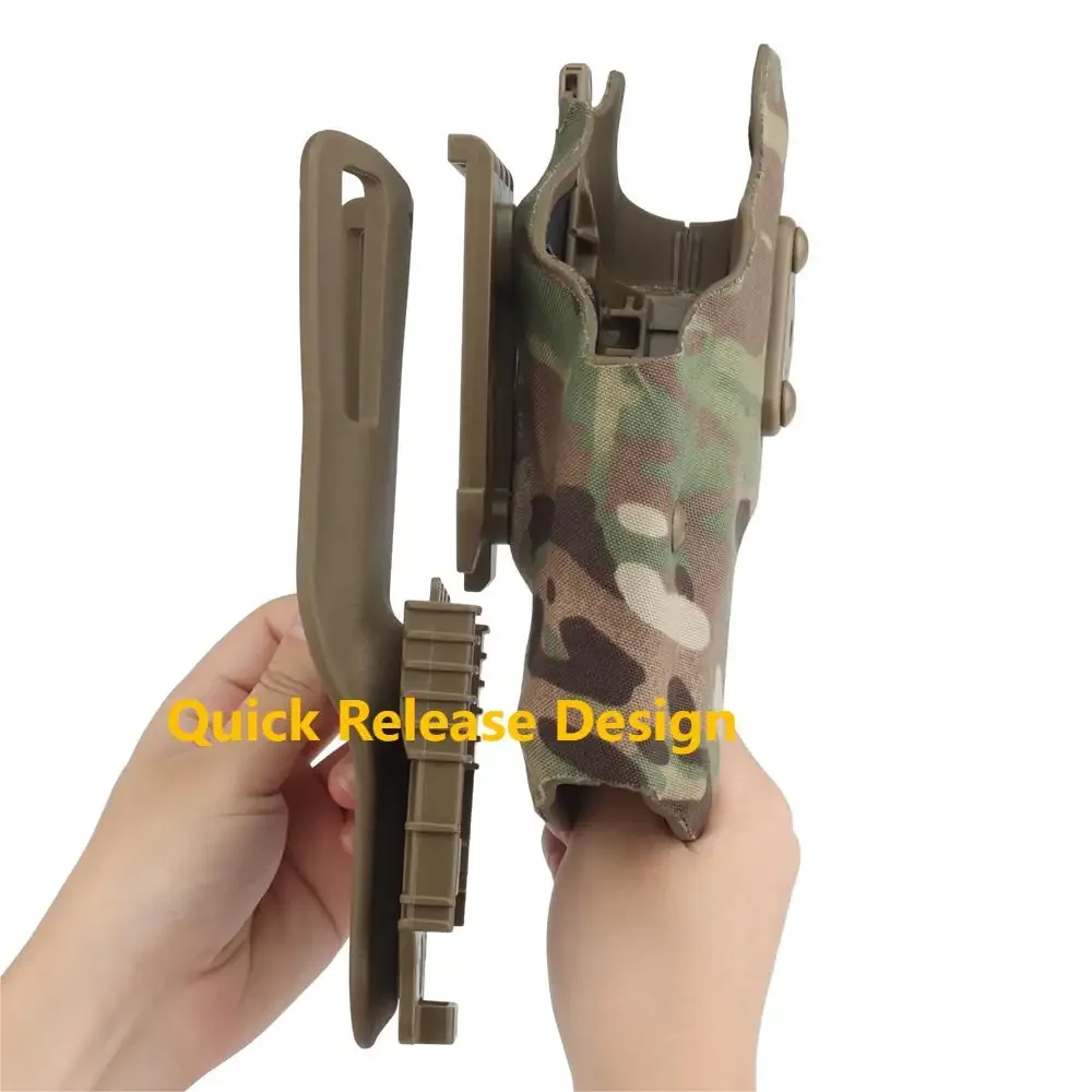 Funda Glock 17 para pistola de aire de caza táctica, soporte Glock, correa para la pierna, sistema de bloqueo rápido, funda específica G17 - imagen 3