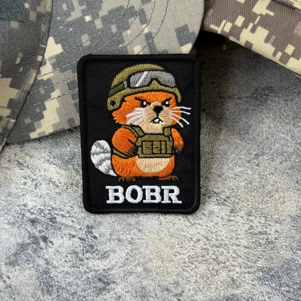 BOBR parche táctico bordado castor con velcro para MOLLE - imagen 5