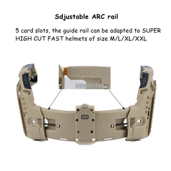 Rieles arco modular táctico para casco con batería y LED IR - Airsoft