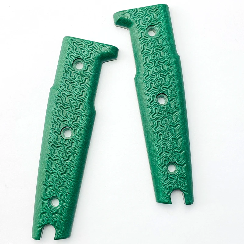 Mango de cuchillo terminado compuesto G10, Material de parche Manual de bricolaje, accesorios con tornillos, 1 par - imagen 5