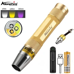 Linterna táctica UV para detectar fluorescencia y rastros