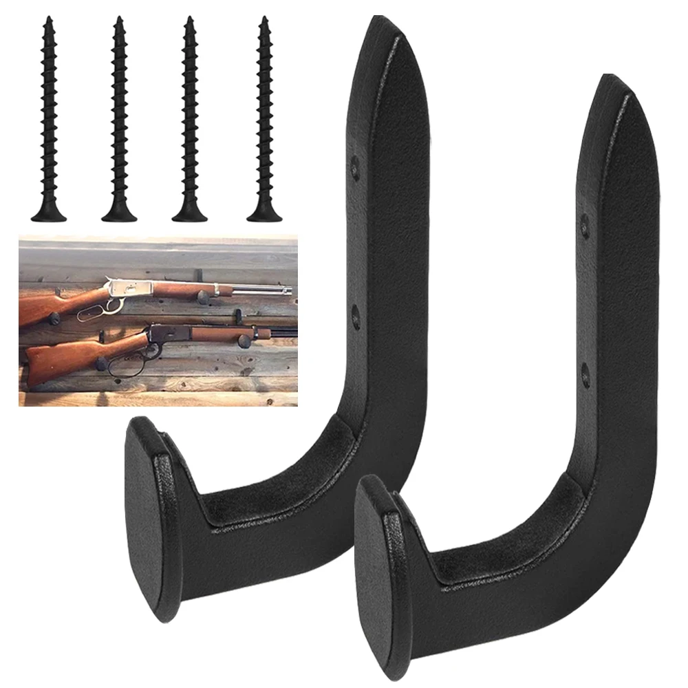 Estante para pistola, colgador de almacenamiento para Rifle, ganchos para escopeta, colgadores de montaje en pared, pistolas de tiro con arco, soporte para arco, accesorios de caza, 2 uds.