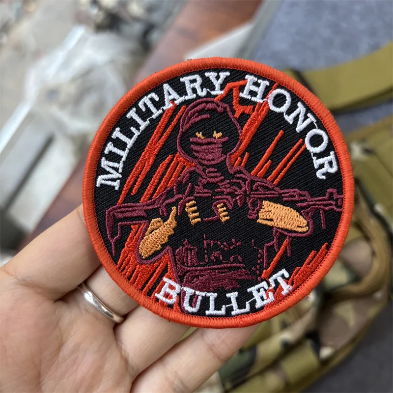 Parche impreso de soldado militar para ropa, insignia de moral, parches tácticos con gancho, accesorios para mochila, pegatinas - imagen 3