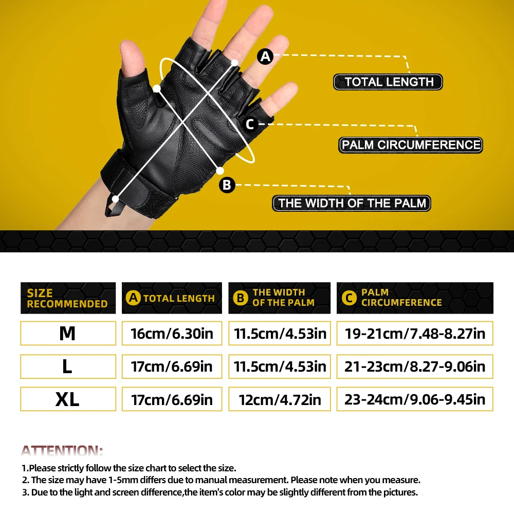 Guantes tácticos sin dedos con protección antideslizante para Airsoft y senderismo - imagen 5