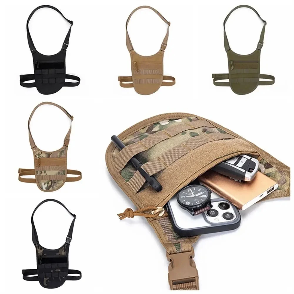 Bolso de hombro táctico, bolso de agente para las axilas, riñonera oculta para hombre, paquete antirrobo para llaves de teléfono de viaje al aire libre Molle, bolsillo para herramientas EDC - imagen 5