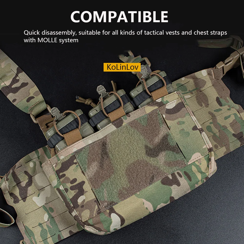 Chaleco táctico V5 para PC, solapa doble, colgante en el pecho, bolsa Triple para revistas 5,56/7,62, paquete de herramientas, chaleco de caza, accesorio subpaquete - imagen 5