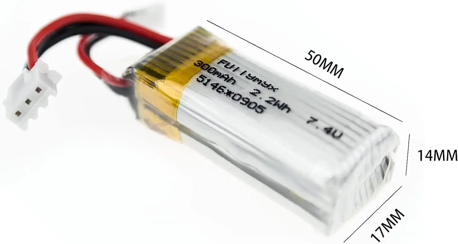 7,4 V 300Mah 35C 2S LiPo batería XH2.54 enchufe para Wltoys F959 Rc avión repuestos Xk Dhc-2 A600 A800 A430 A180 F22 avión RC - imagen 3