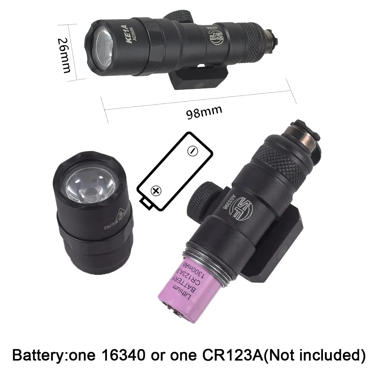 Linterna táctica Surefir serie M300 M600, luz de explorador con función Dual AXON, interruptor de presión de botón caliente, arma de caza - imagen 3