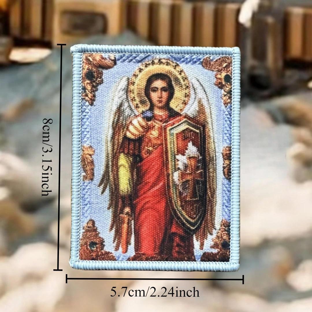 Parches tácticos de moral ARCHANGEL MICHAEL para ropa, parche de gancho y bucle impreso, pegatina para mochila táctica del ejército de la banda de rodadura militar - imagen 2