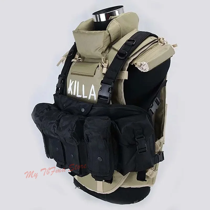 Chaleco ruso 6b13 versión Killa K6-3/K-63/K63 casco Altyn y casco MASKA pesado y bolsa con perchas negras - imagen 4