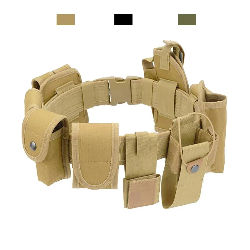 Funda táctica para pistola, juegos de bolsas para linterna, Kit de utilidad multifuncional 10 en 1, cinturón de servicio policial, cinturones de seguridad - imagen 3