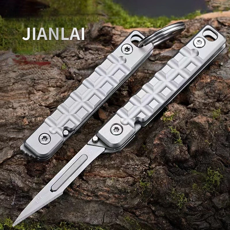 Cuchillo táctico mini plegable de acero inoxidable para llavero
