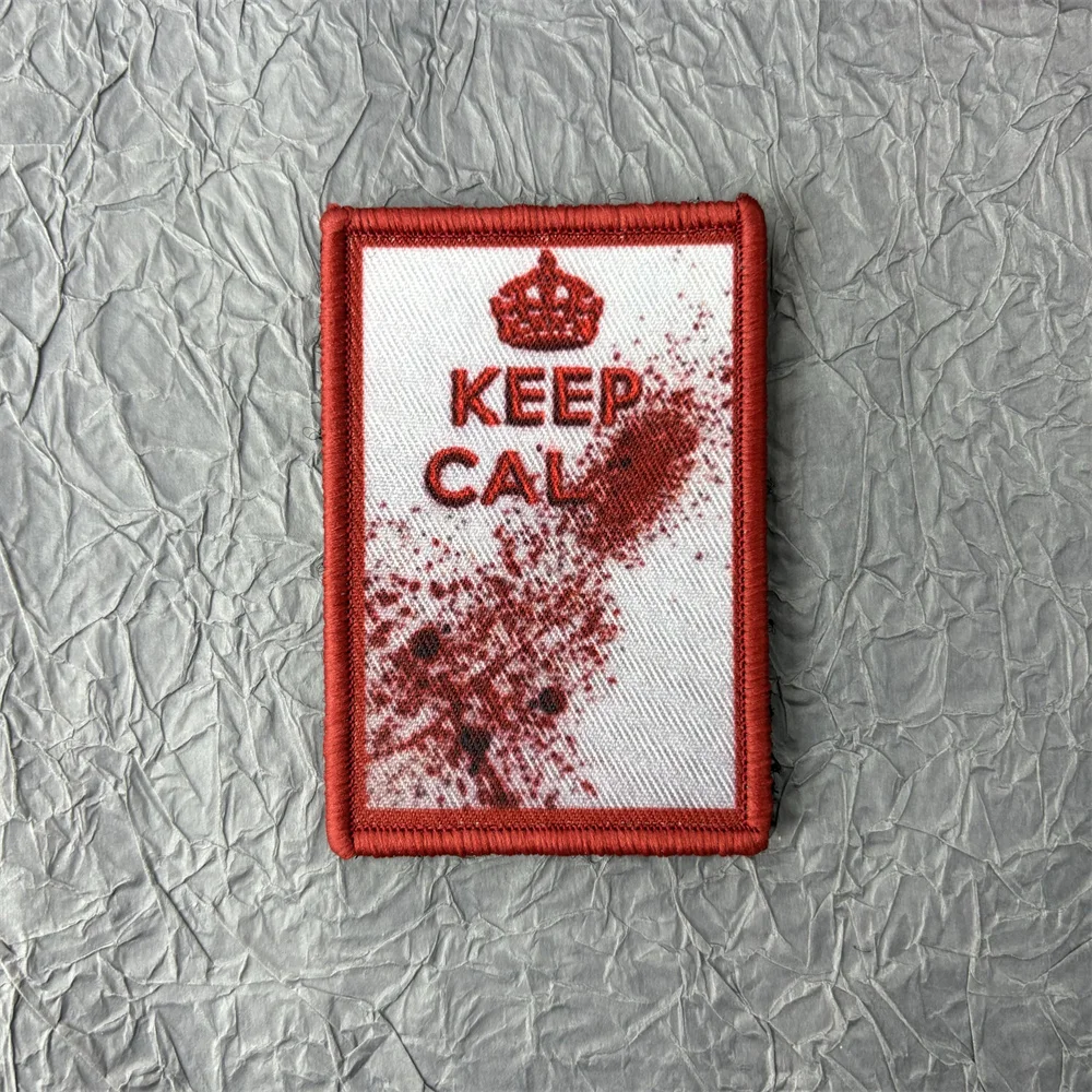 Parche táctico moral Keep Calm No miedo al mal con gancho y bucle - imagen 5