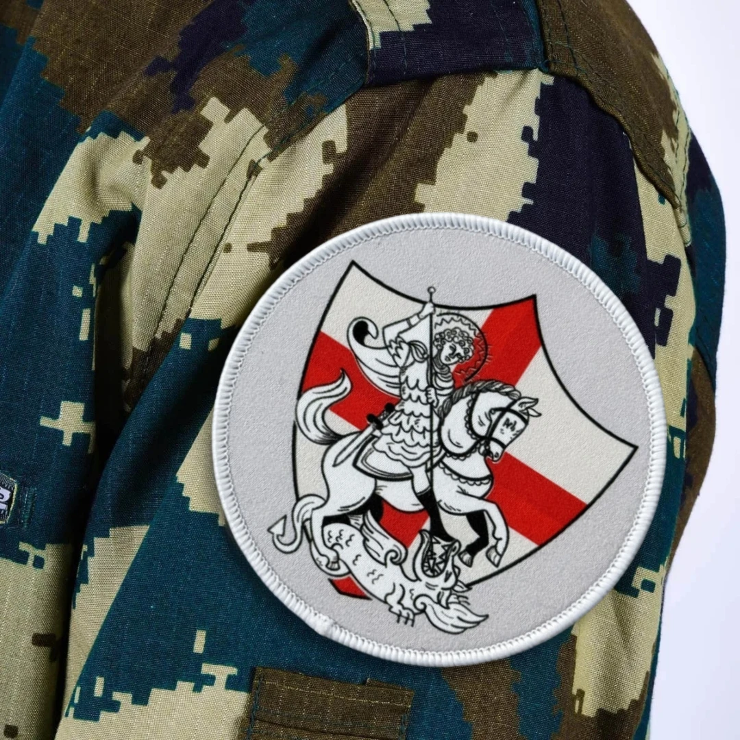"Suj. George y el dragón", pegatina estampada para mochila con gancho y bucle para ropa, insignias de moral táctica, parches, brazalete militar