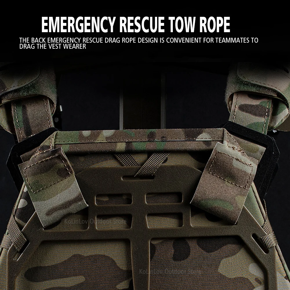 Chaleco táctico de caza PFM Modular S & S, armadura protectora ligera, chaleco portador de placa para CS Airsoft Paintball - imagen 5