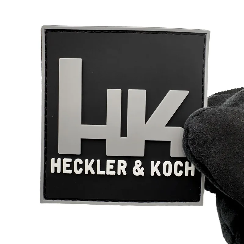 Insignia de moral táctica de PVC HK, parche luminoso Heckler y Koch, brazalete militar, gancho y bucle, mochila, accesorios de ropa, pegatina - imagen 5