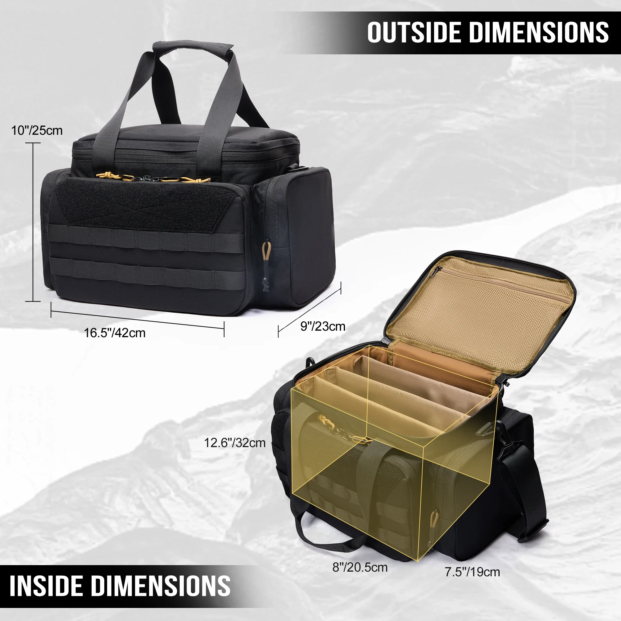 ONETIGRIS Bolsa táctica para pistola con compartimentos extraíbles - imagen 4