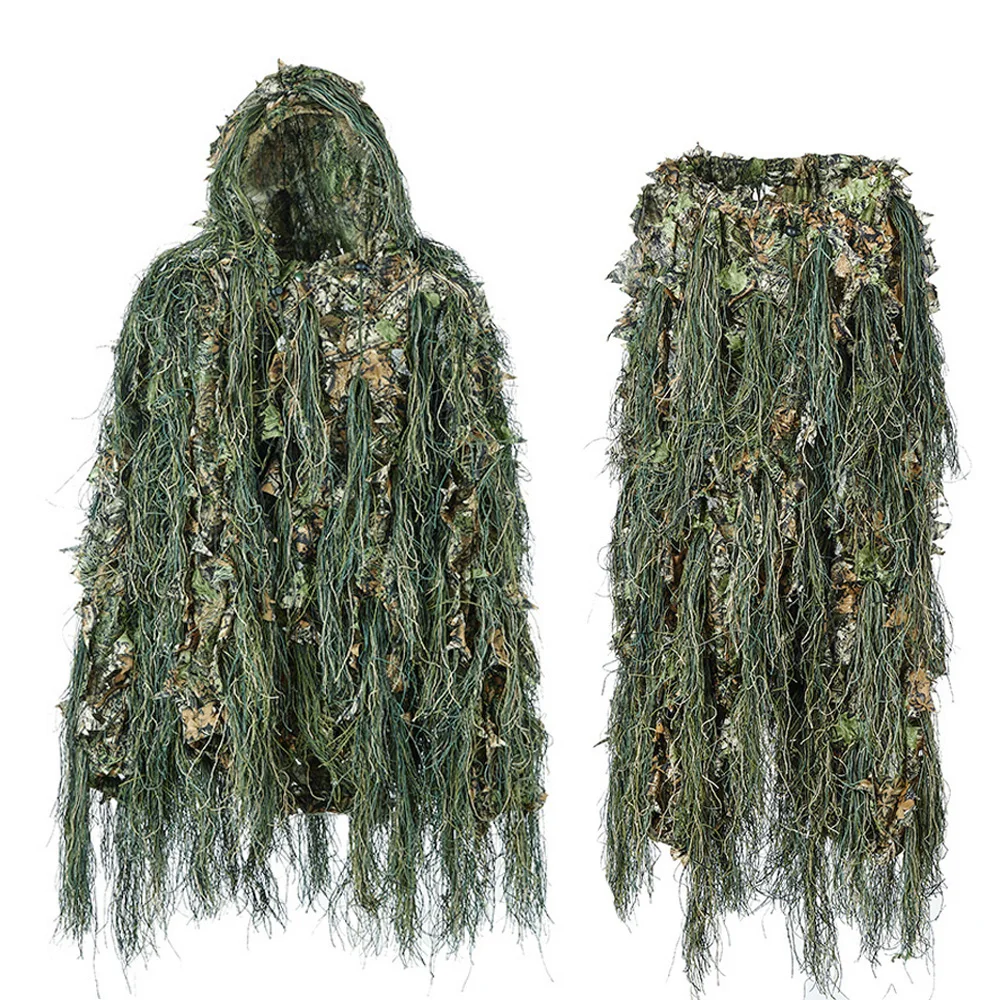 Traje Ghillie de caza 3D, ropa de camuflaje táctico de francotirador, Paintball de caza, traje de simulación de avistamiento al aire libre, nuevo - imagen 2