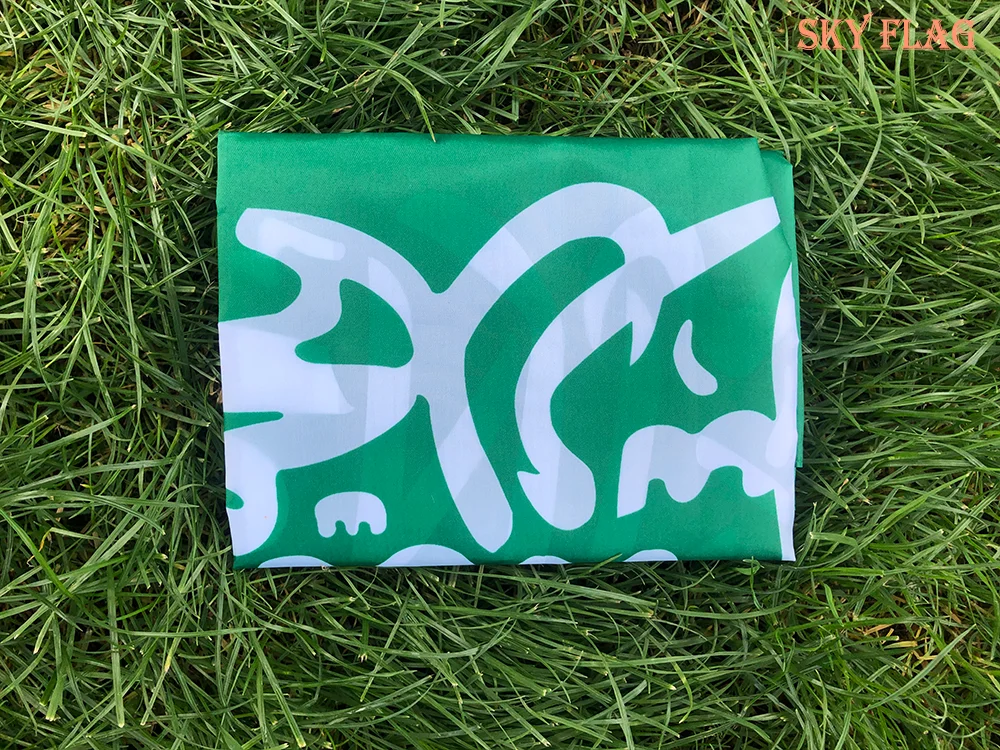 Bandera nacional de Arabia Saudita poliéster 90x150 cm decoración - imagen 3