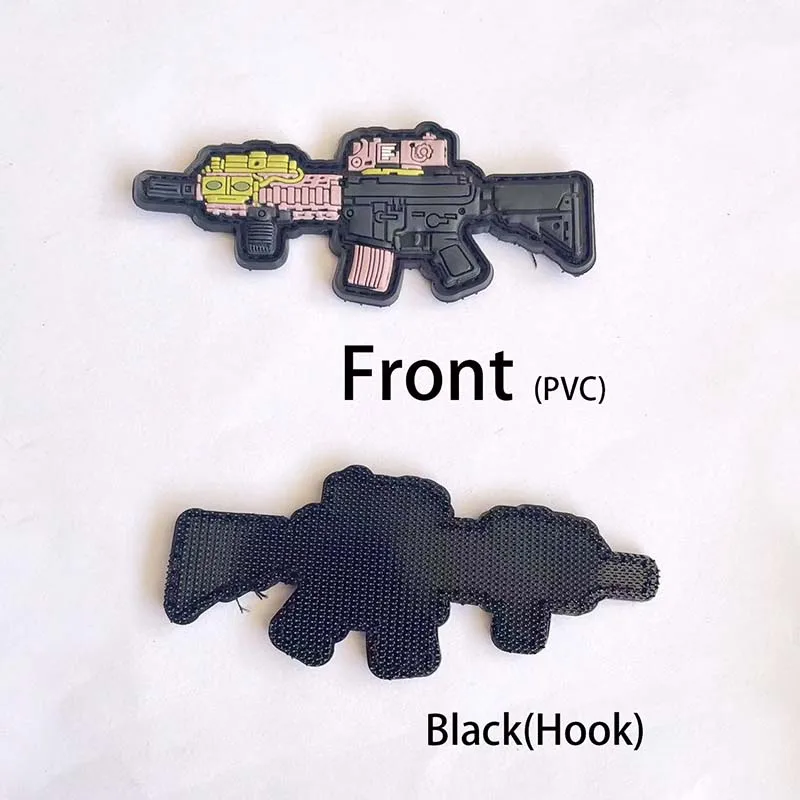 Parche táctico PVC 3D rifle – Fijación MOLLE para mochilas