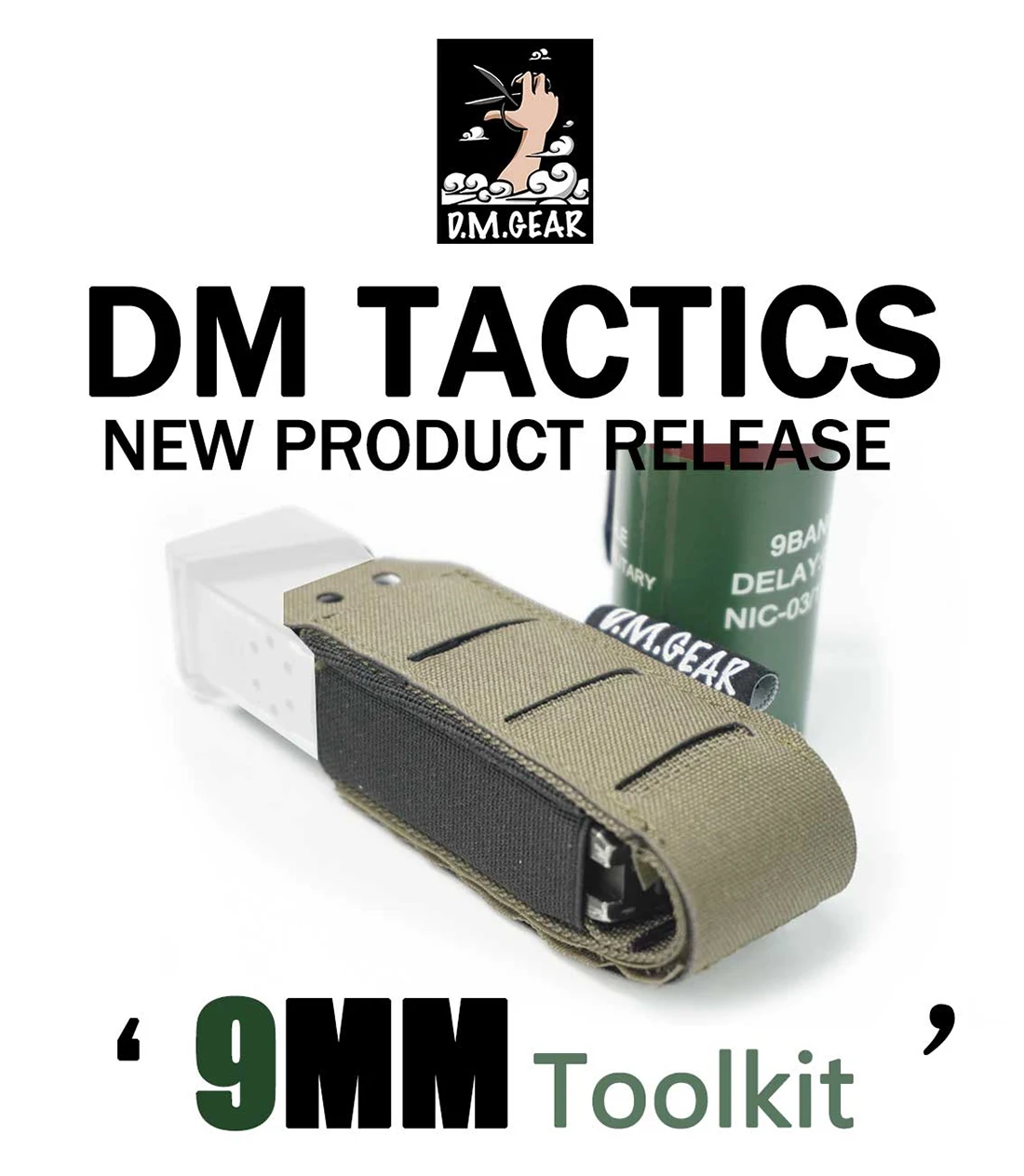 DMGear-bolsa para revistas de 9mm, porta revistas de liberación rápida, bolsa para revistas de pistola de aire, chaleco táctico, accesorios, juego de guerra, caza al aire libre - imagen 3