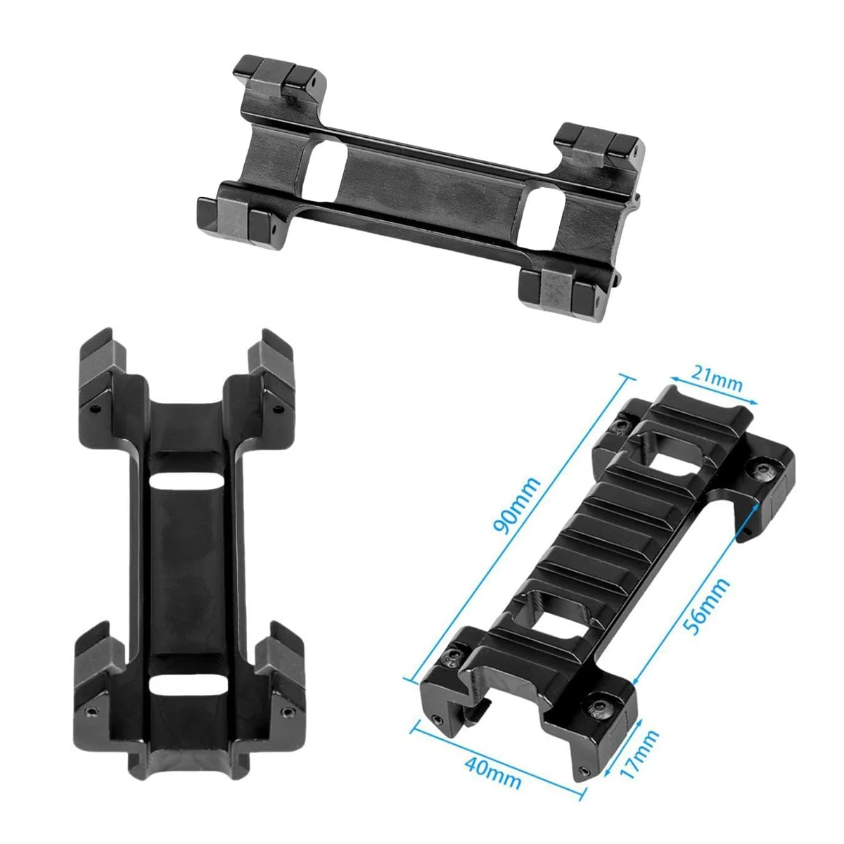 90MM 120MM de longitud 20MM montaje en riel garra MP5 G3 soporte de riel Clip soporte de alcance montaje de perfil inferior para MP5 AEG GBB Series - imagen 4