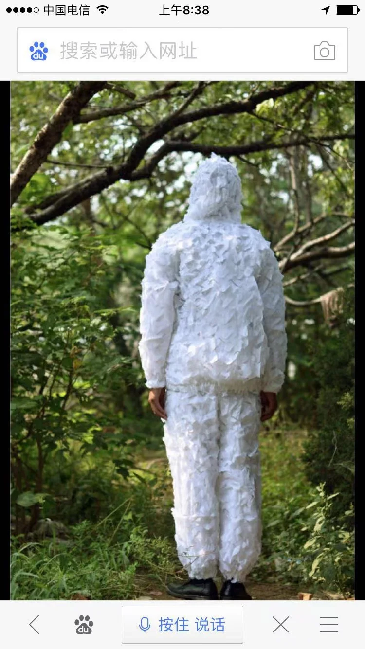 Traje de camuflaje de nieve blanco Digital, abrigo, pantalones, traje Ghillie, cinta de red de sombra, capa de camuflaje - imagen 4