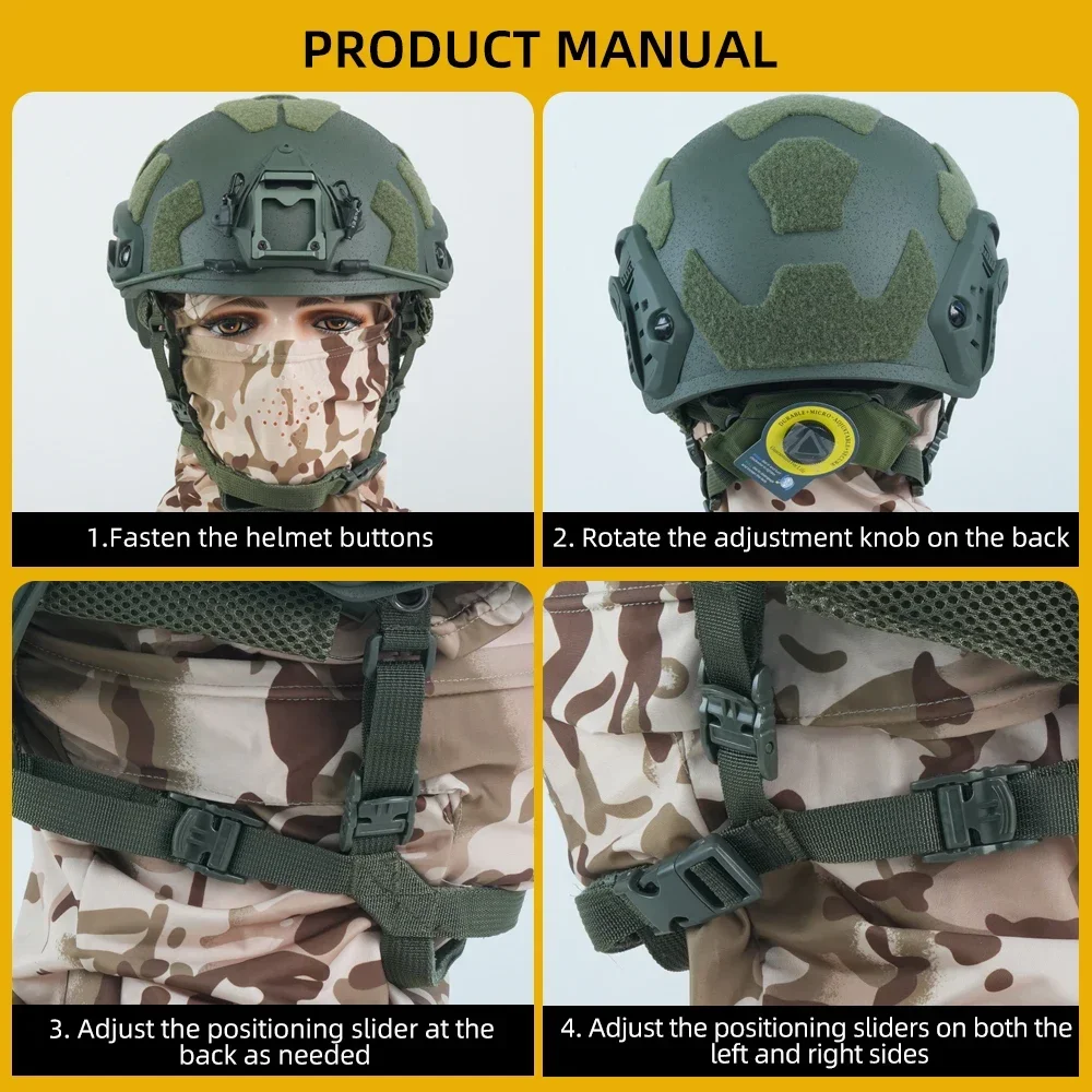 Casco táctico Wendy RÁPIDO con suspensión y protección rápida - imagen 5