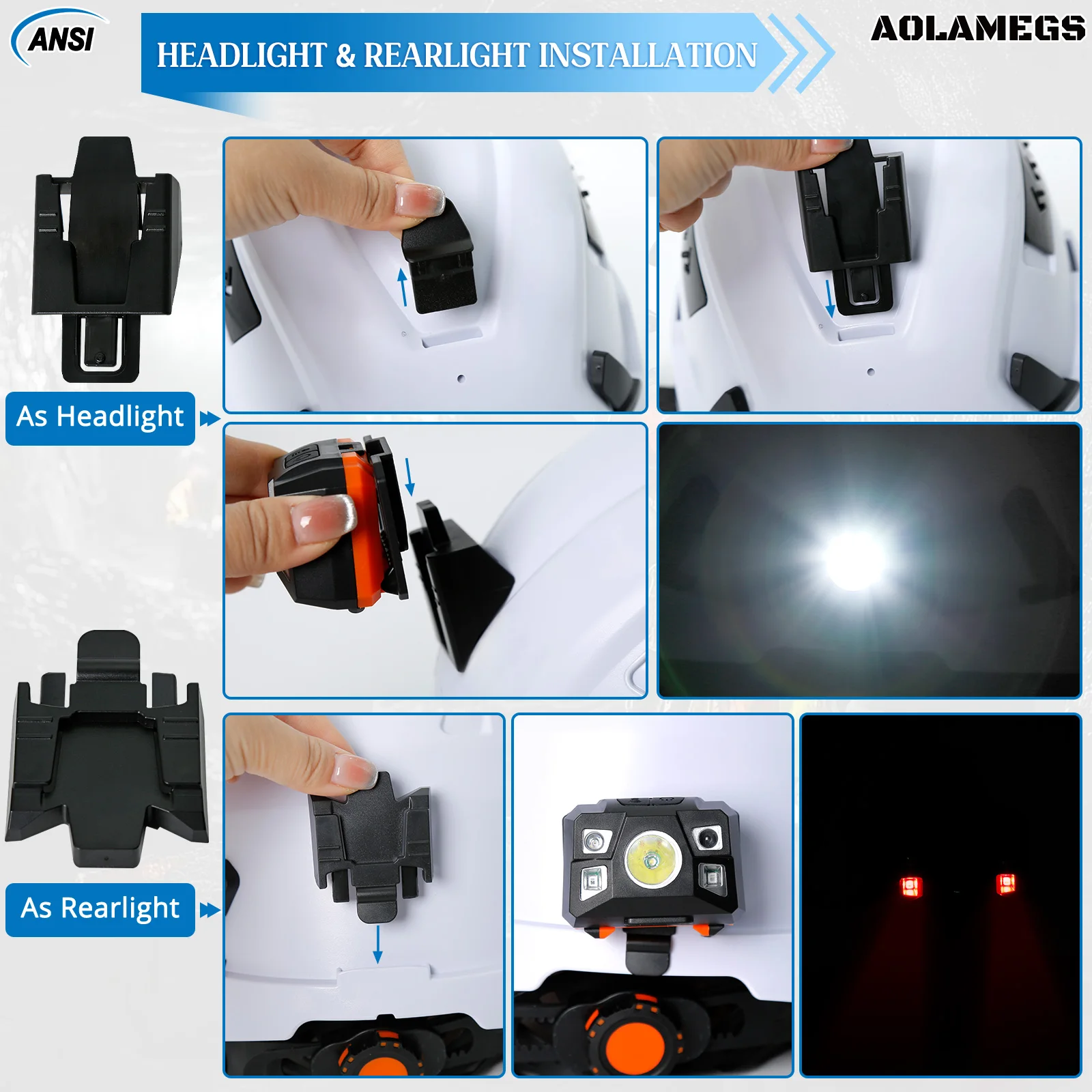 Casco de seguridad para construcción CE con gafas dobles, orejeras, pegatinas reflectantes, casco de ingeniero transpirable deslizante ANSI - imagen 5