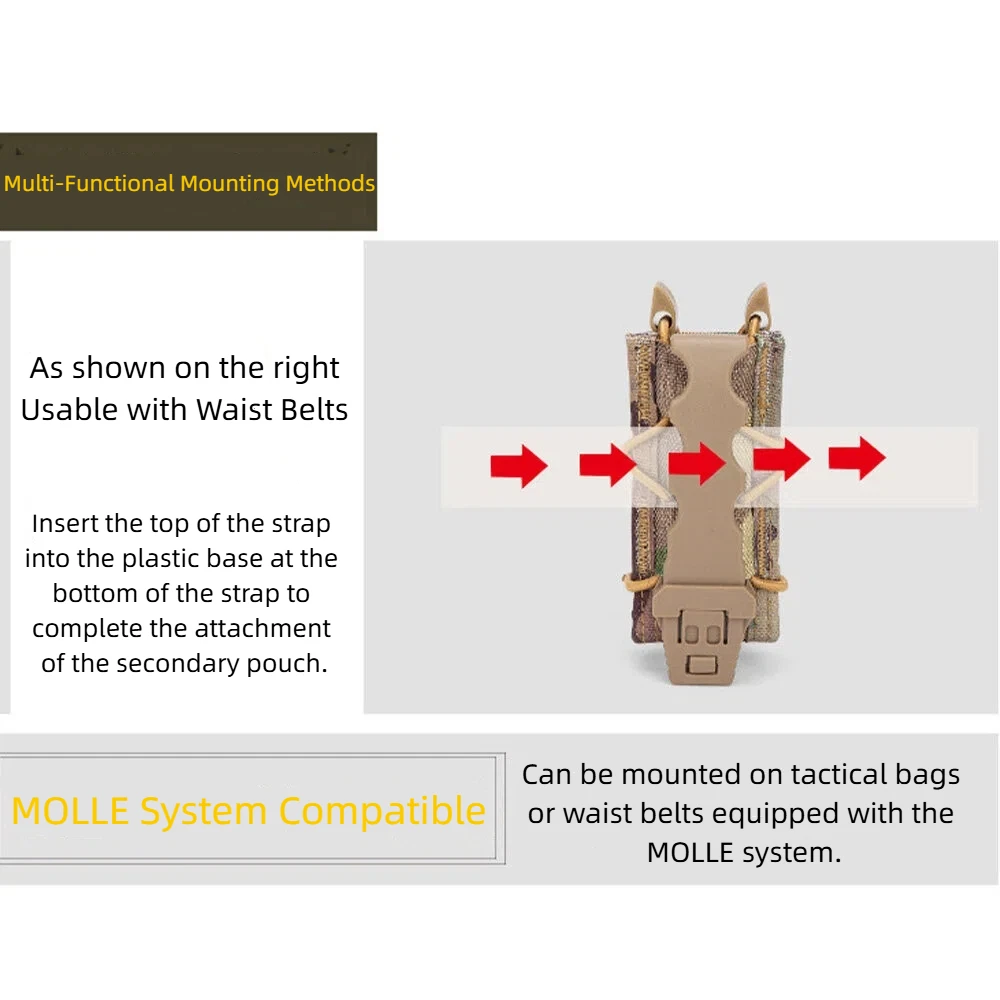 Funda táctica MOLLE multiusos para pistola, cuchillo y linterna - imagen 4