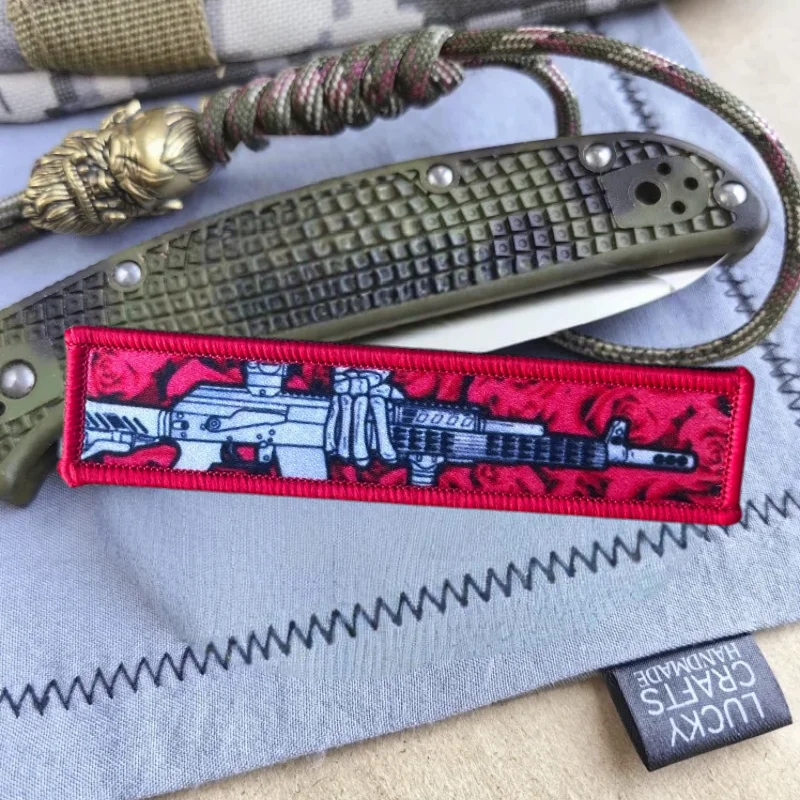 Parche con estampado de calavera, parches militares con gancho y bucle para ropa, insignia de moral táctica, pegatinas decorativas para mochila - imagen 5