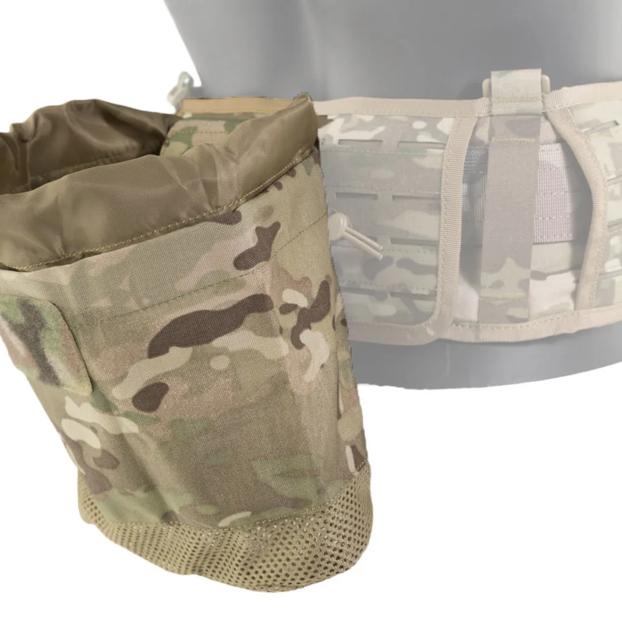 Bolsa de reciclaje de tela de malla plegable para exteriores, bolsa de almacenamiento con sello de cintura, bolsa táctica varios, bolsa de accesorios