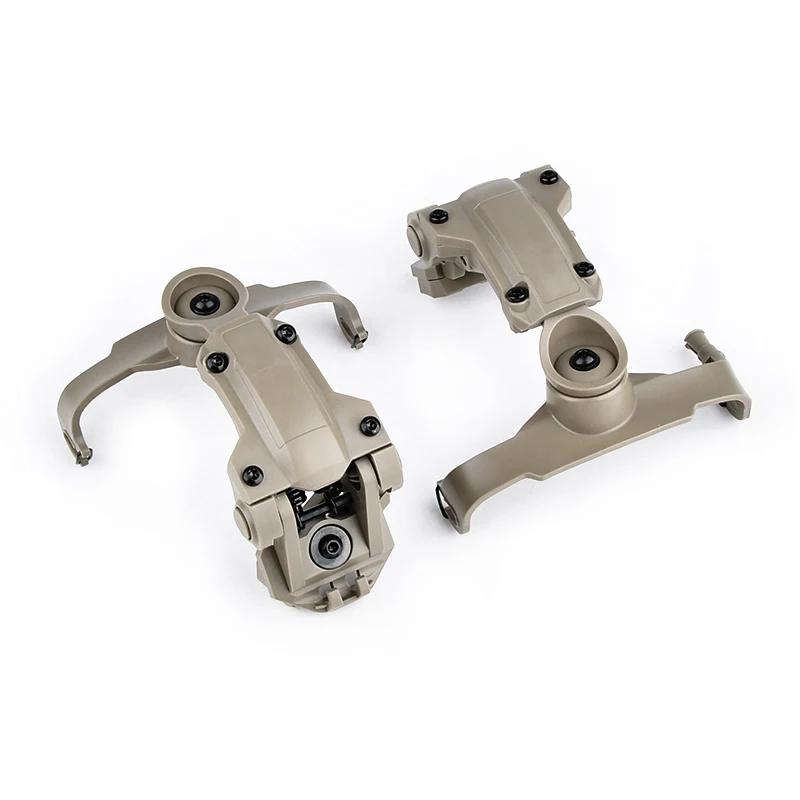 Soporte táctico para auriculares de rotación multiángulo adaptador de riel de casco rápido para Com II Sordin auriculares para MSA Wendy ARC Rail - imagen 2