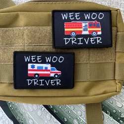Parche conductor Wee Woo moral táctico para Bomberos EMT – Velcro