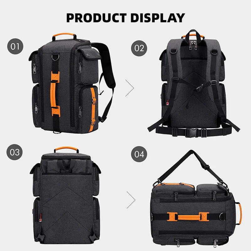 Mochila de viaje de cabina para hombre, bolsa para ordenador portátil, grande, para acampar, senderismo, escalada, mochila deportiva para estudiantes de negocios, mochila de fin de semana - imagen 3