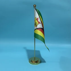 Bandera de escritorio Zimbabue en poliéster para oficina y decoración