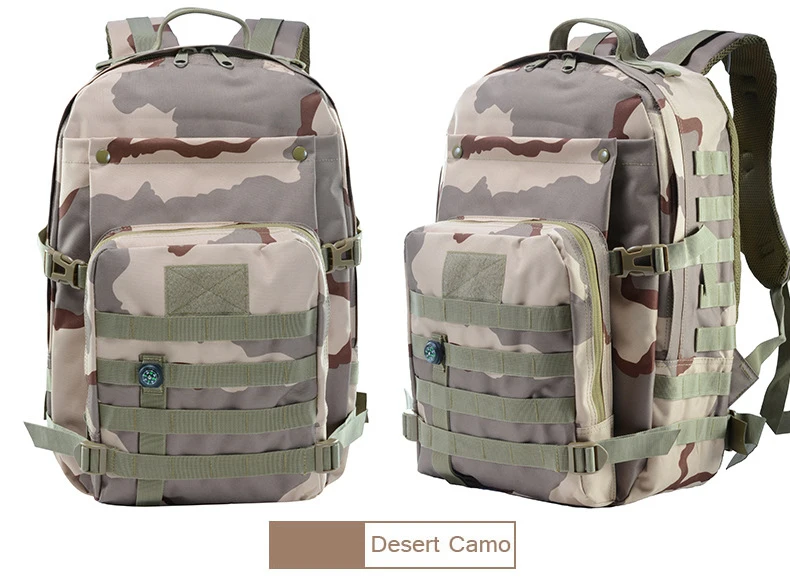 Mochila de senderismo para viajes al aire libre, mochila táctica de caza, mochila de asalto Molle del ejército, bolsa de Camping, caza y montañismo - imagen 3