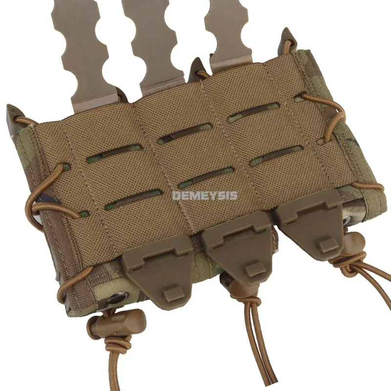 Bolsas magnéticas para caza al aire libre, pistolas tácticas, porta revistas Triple de 9MM, juego de guerra, cuchillo de combate, linterna, herramientas, bolsa Mag - imagen 3