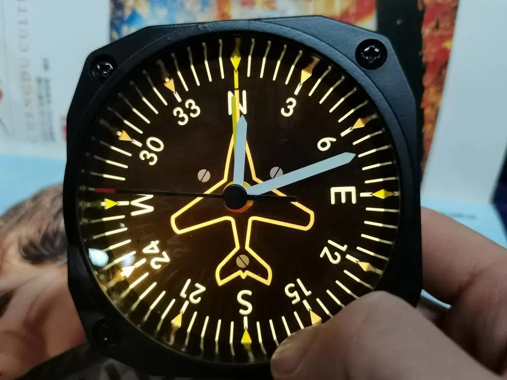 Cessna C172 diamante Da40 instrumento de simulación de avión reloj despertador - imagen 3