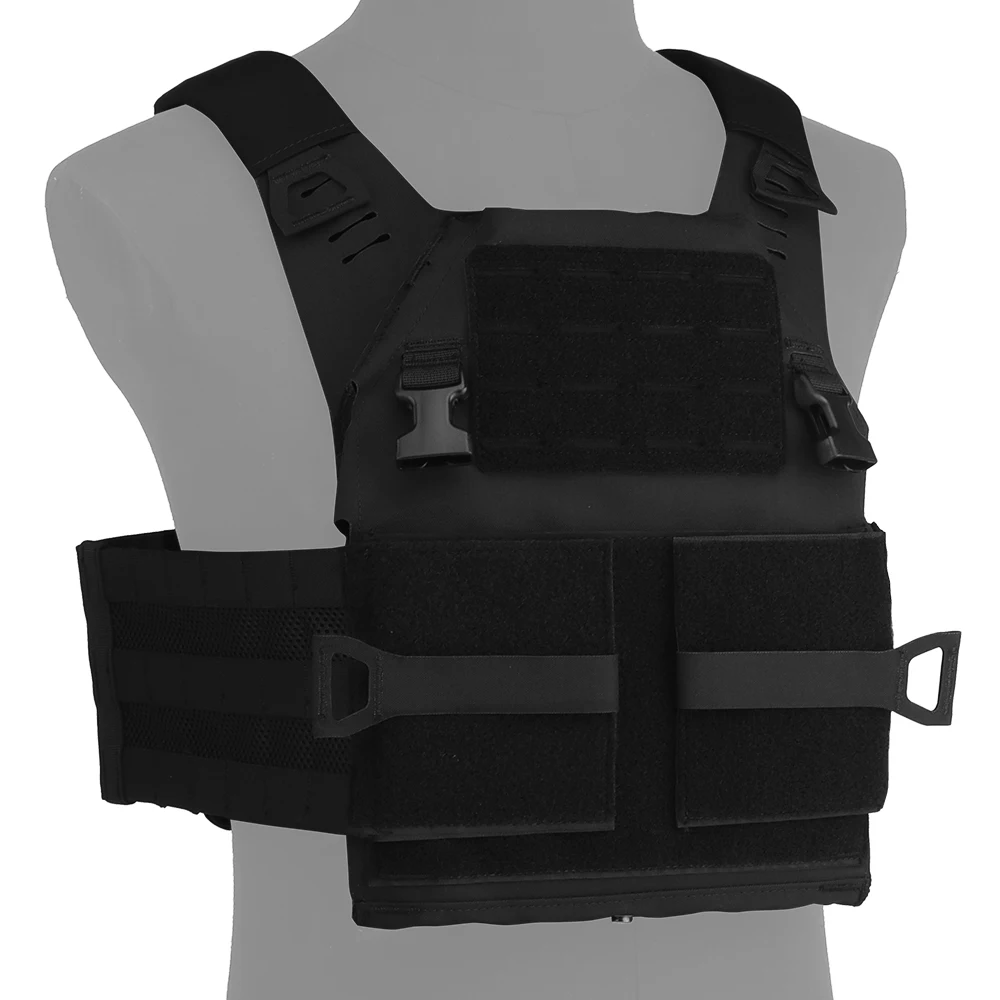 Chaleco de placa transpirable MOLLE, portador de placa de liberación rápida para juegos CS al aire libre, accesorios de caza - imagen 2