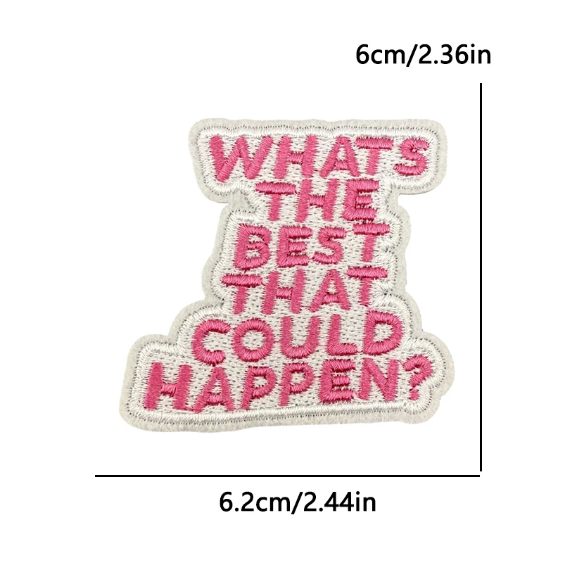 Parche de dibujos animados con letras, sombreros de arcoíris, pantalones vaqueros, parche bordado, parches para planchar para ropa, parches termoadhesivos para ropa DIY - imagen 2