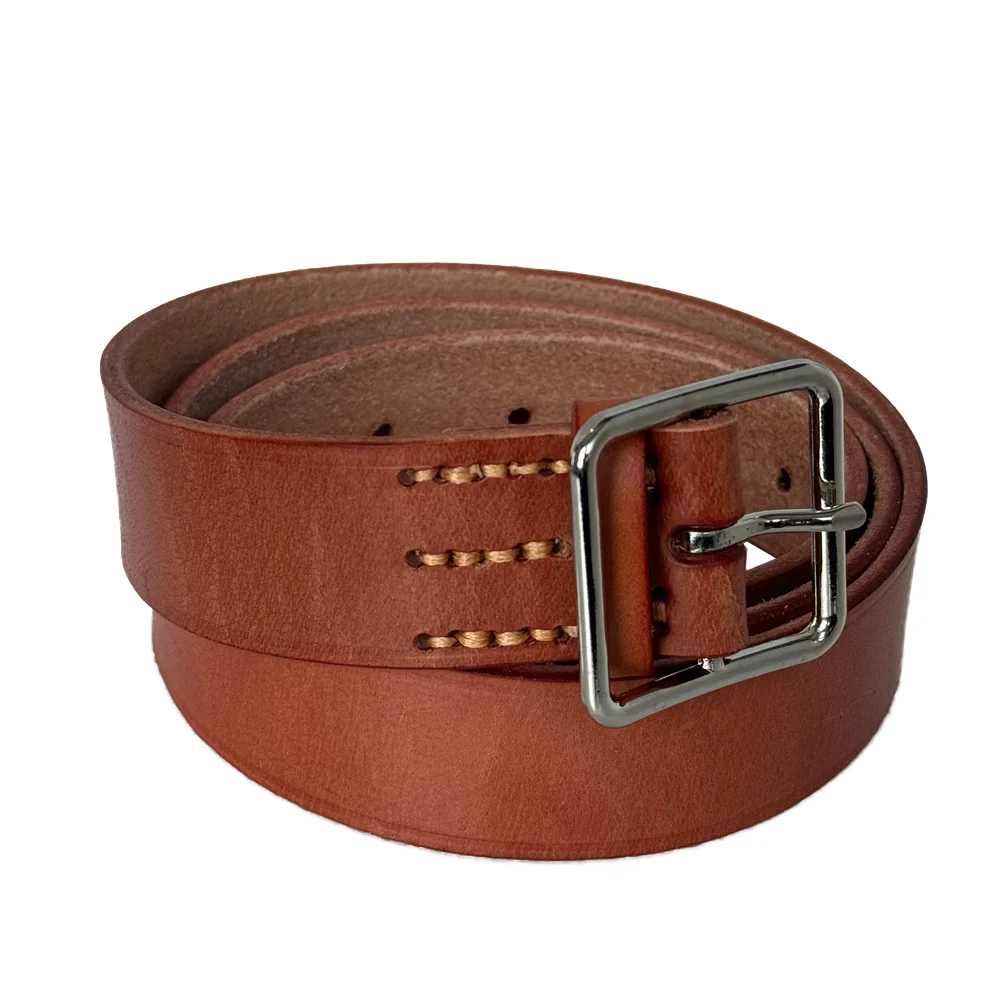 Cinturón de piloto Retro de la Segunda Guerra Mundial, piel de vaca pura hecha, 125cm, cinturón para hombre y equipo de soldado duradero - imagen 2