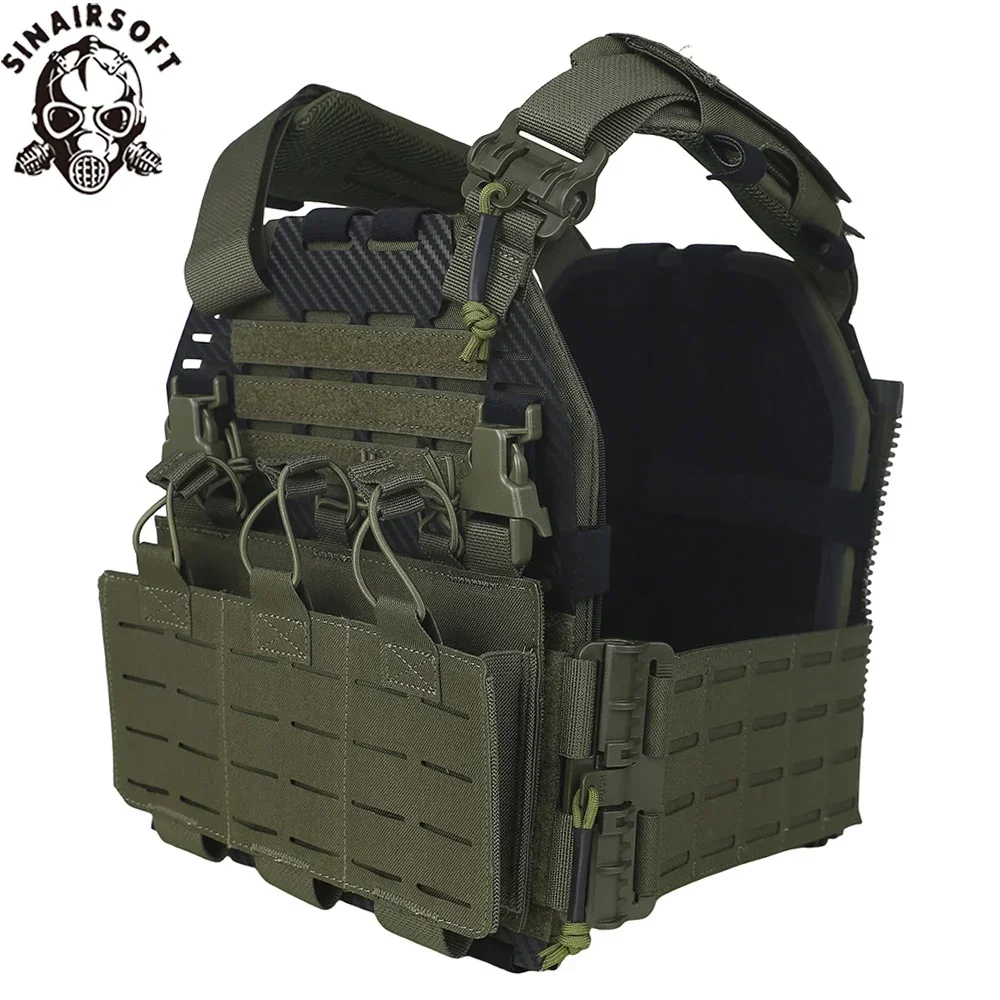 SINAIRSOFT-Chaleco duro o táctico, portador de placa de caza al aire libre, chaleco protector ajustable, equipo de combate Airsoft