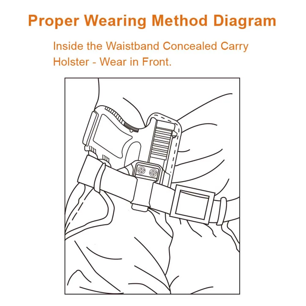 Funda táctica para mano derecha, funda para pistola IWB, soporte oculto para pistolas/giruladores, extracción rápida para Glock/1911/19/43X/G3C/Sig - imagen 5