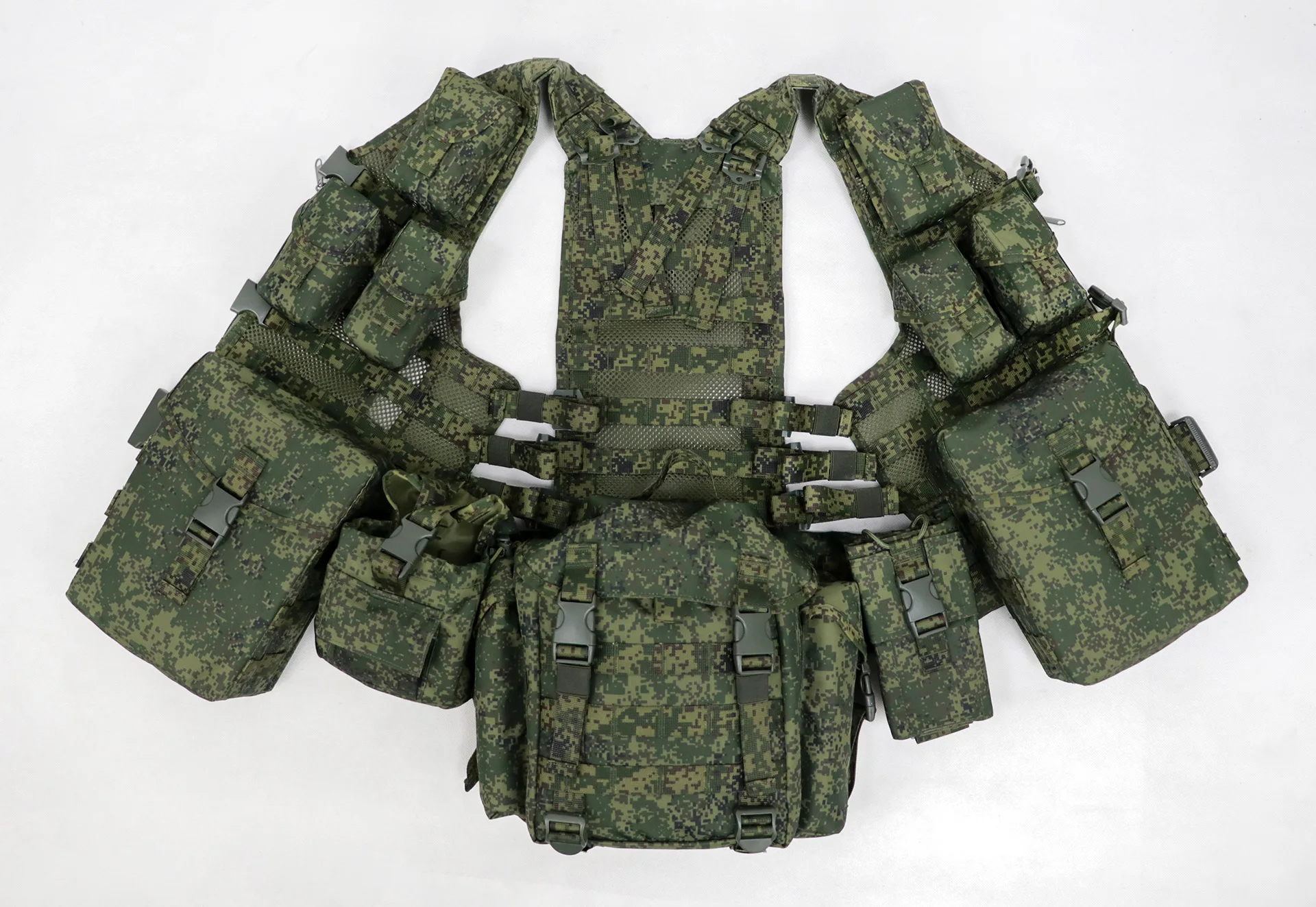 Chaleco táctico militar ruso 3 GEN 6sh117, equipo de protección, camuflaje completo, pequeño equipo de transporte verde