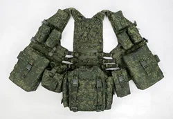 Chaleco táctico ruso 6sh117 3ª Gen camuflaje completo verde compacto