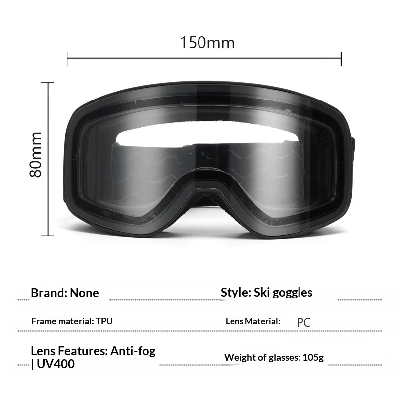 Gafas de esquí niños profesionales antiniebla UV400 para snowboard - imagen 4
